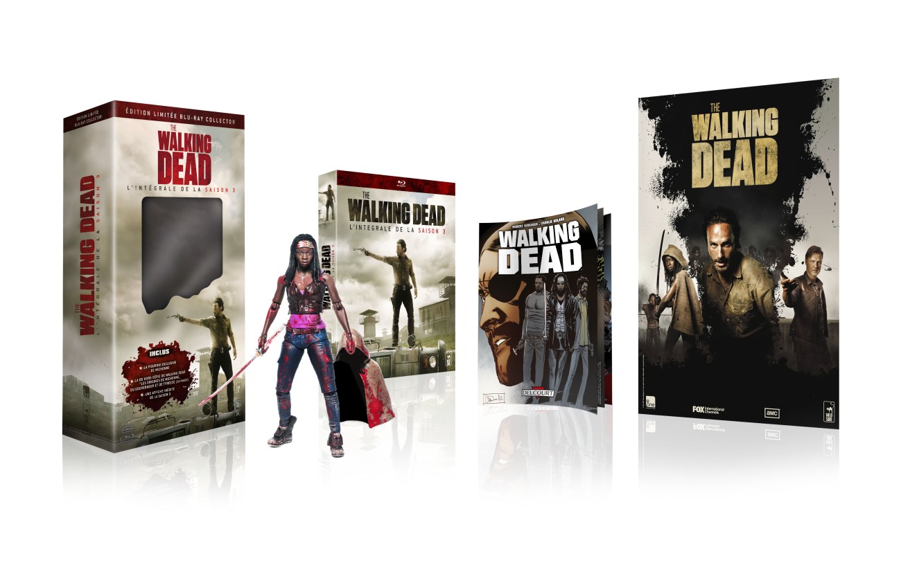 Pack 3D Sceno ed collector figurine The walking dead S3