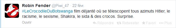 tweet le crocodile du botswanga