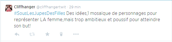 tweet sous les jupes des filles cliffhanger
