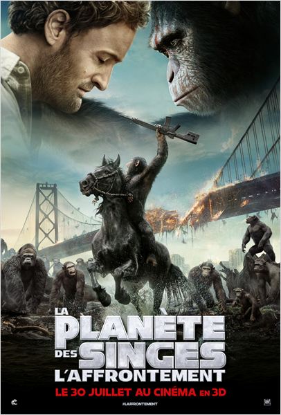 LA PLANETE DES SINGE L'AFFRONTEMENT AFFICHE