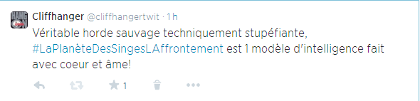 tweet la planete des singes l'affrontement