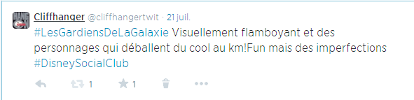 tweet les gardiens de la galaxie