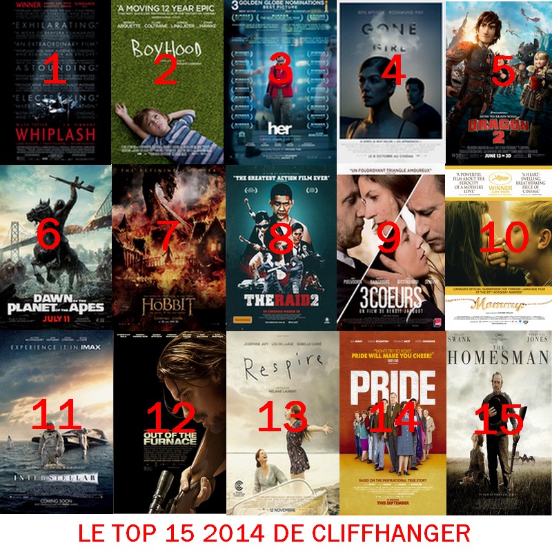 LE TOP 15 2014 DE CLIFFHANGER